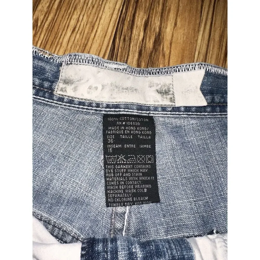 Rocawear Vintage Y2K Jeans Shorts Men’s‎ Size Worn Off Sz 34 Patchwork